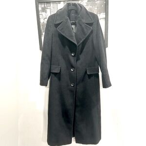 Calvin Klein Wool Blend Trench in Black Size 8